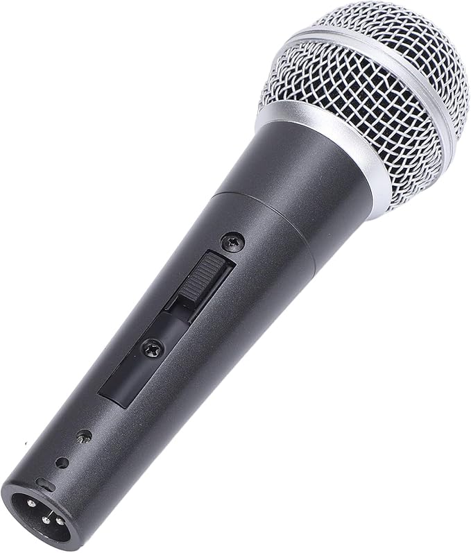 SUNGOOYUE Dynamic Microphone Set for Active Speakers Mixers Amplifiers Handheld Microphone with Cardioid Pattern and Improved Sound Quality for Live Performancesconferences (Black)