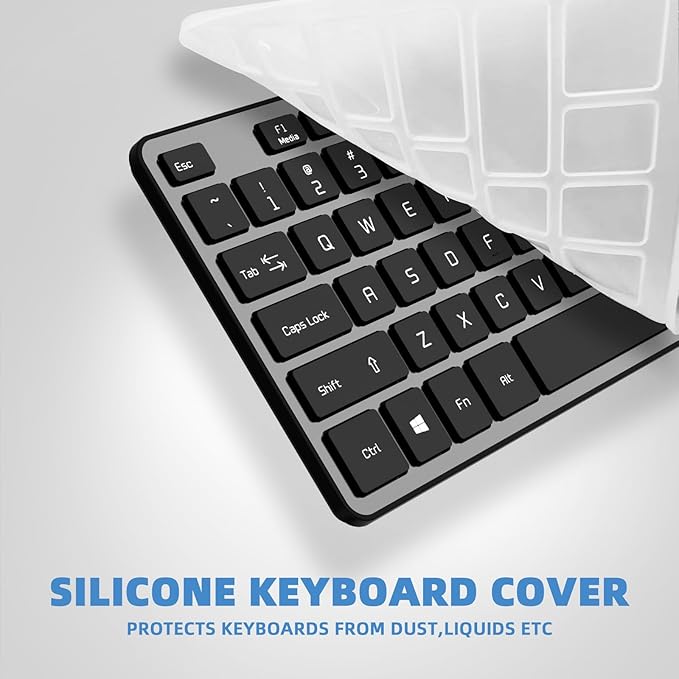 USB Wired Keyboard for WindowComfortable Quiet Chocolate Keys Durable Ultra-Slim Wired Computer Keyboard(QWERTY) for PC Windows 11/10/8/7/XP/Vista KB1430