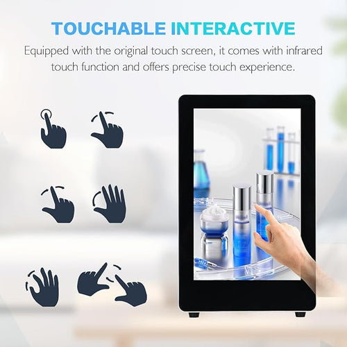 10.1 Inch Transparent Display Cabinet Android 11 75%+ Transparency 10-Point TouchSmart Transparent LCD Showcase for Retail Jewelry Exhibits &amp Product Advertising