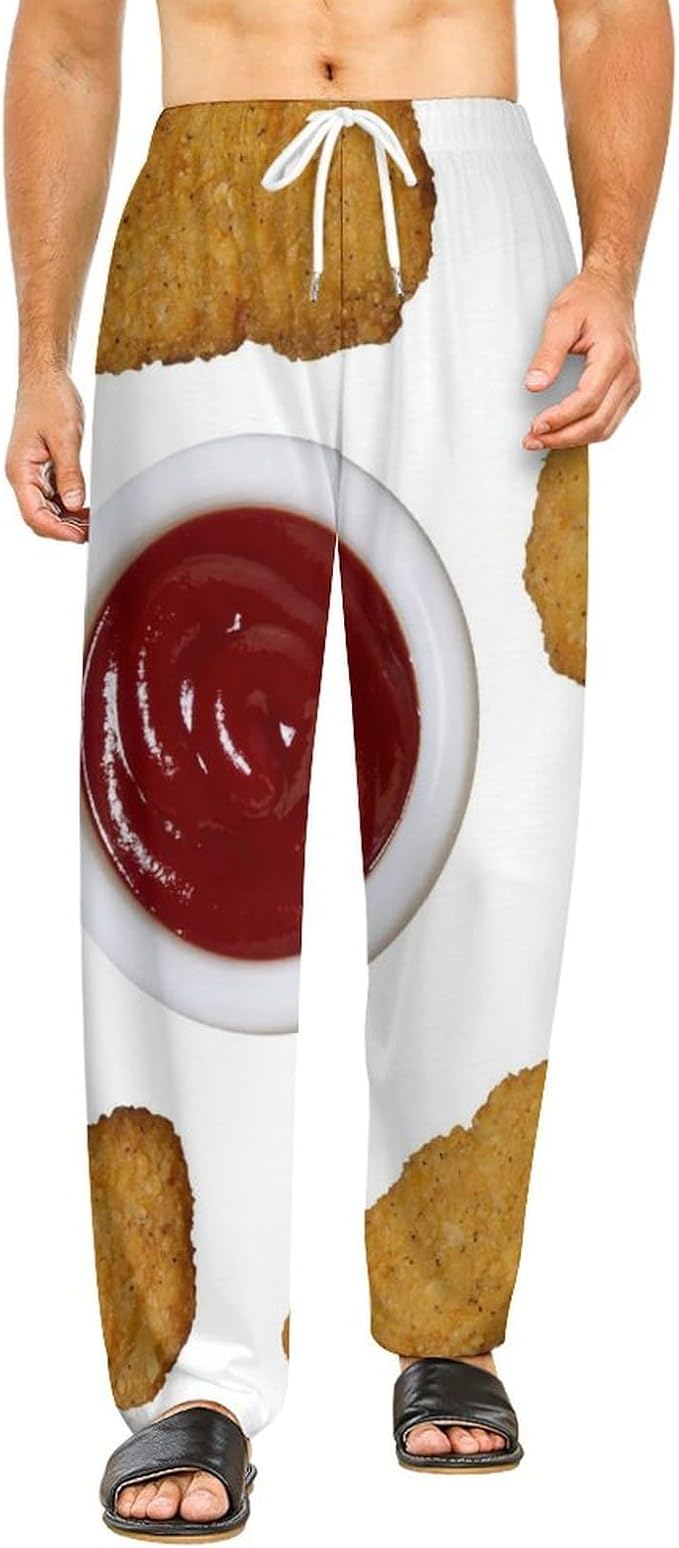 JITUIHOM Fried Chicken Nuggets Unisex Full Length Sleepers Comfortable Casual Wear Suitable for Families And Travel 4XL