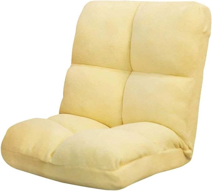OOCCO Adjustable Memory Foam Floor Chair Padded Gaming Chair Comfortable Back Support Rocker Great for Reading Games Meditating Fully Assembled (Color : A)