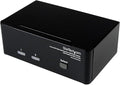 StarTech.com 2 Port KVM Switch - DVI and VGA w/ Audio and USB 2.0 Hub – Dual Monitor / Display / Screen KVM Switch - DVI VGA  TAA (SV231DDVDUA)