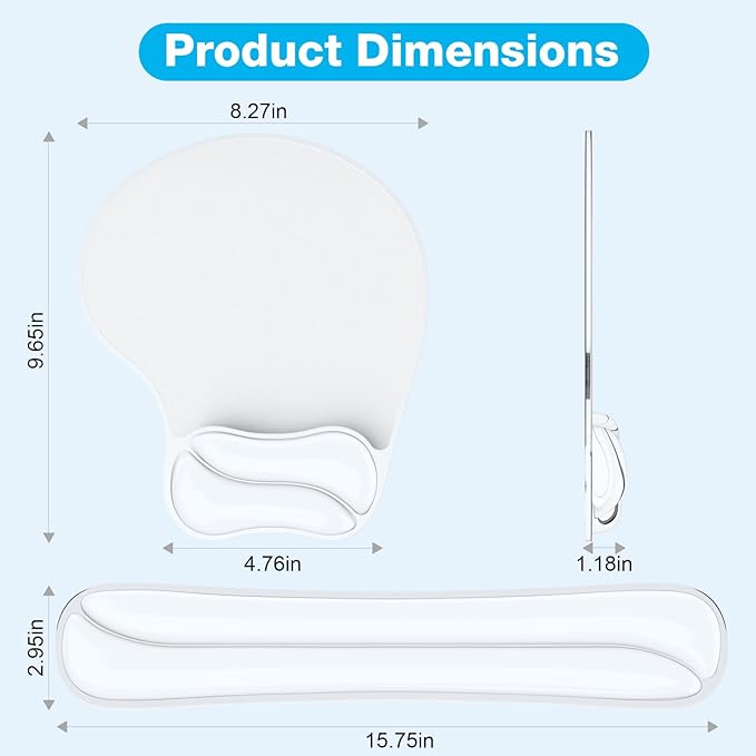 Gel Mouse pad &amp Keyboard Wrist Rest Set Ergonomic Keyboard and Mousepad with Wrist Support Keyboards Wrist Rest Computer Keyboards Pad Cooling Gel Clear