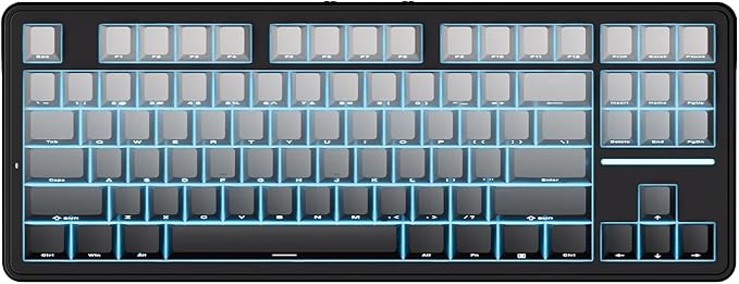 ATK A87 Pro Wireless Mechanical Keyboard 87-Key TKL Gasket Mount Hot-Swap Tri-Mode RGB (Shadow Black)