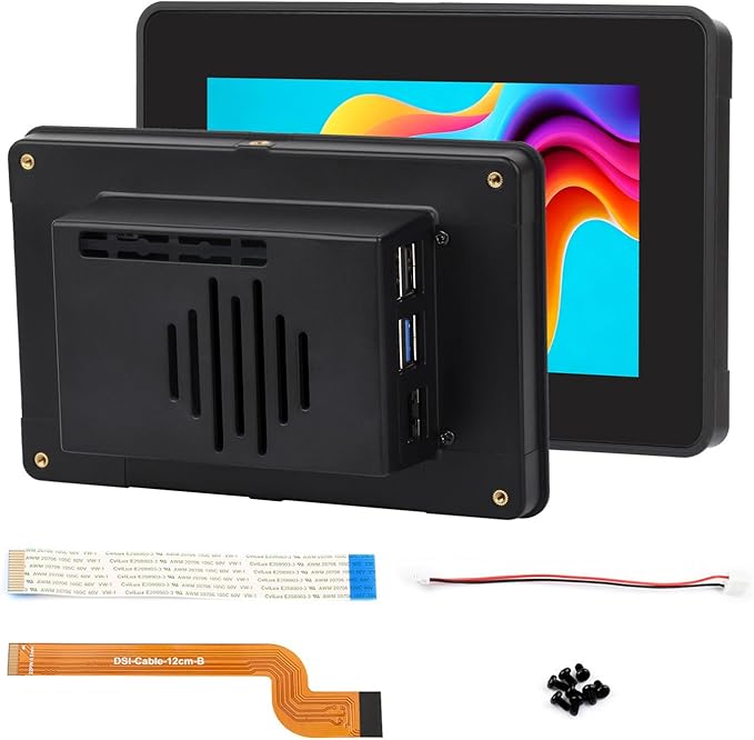 KLAYERS 5inch Capacitive Touch Display 2 Compatible with Raspberry PI720 × 1280 DSI Interface 5-Point Touch IPS Display with Case