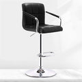 Mlaea Bedroom Living Room Computer Chair Gaming Club Bar Chair with Height Adjustable Dining Office School Boss Chair(Size:38.5 * 63-83CMColor:Black)