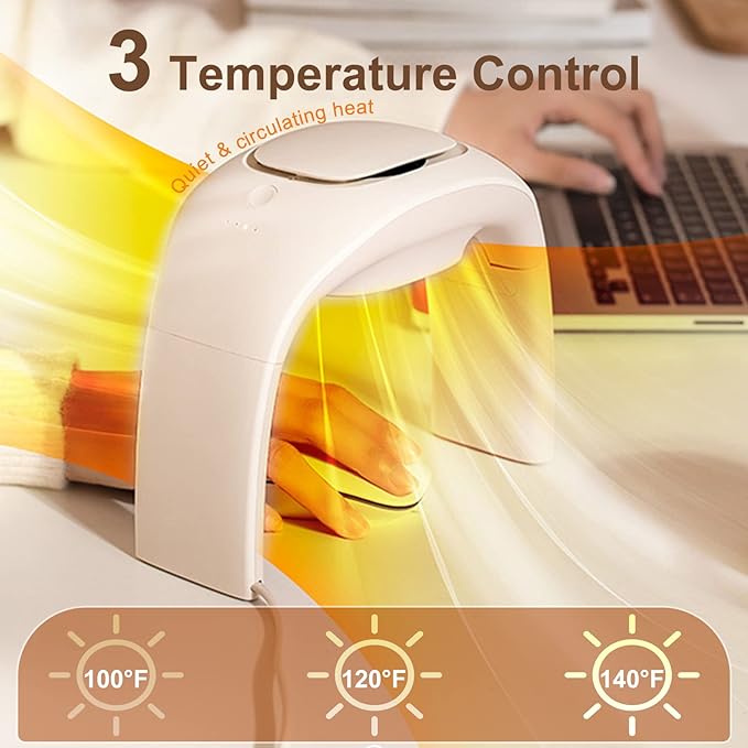 Heated Mouse Pad Hand Warmer [ Upgraded Chip Longer Lifespan] 110V Heated Desk Warmer for Office Gaming Adjustable Temperature with 5ft Cable Desktop Hand Warmer for Kids Men Women