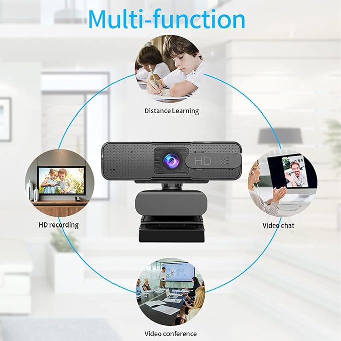Webcam 1080p Cover Auto Web Camera Microphone Computer Video Calling