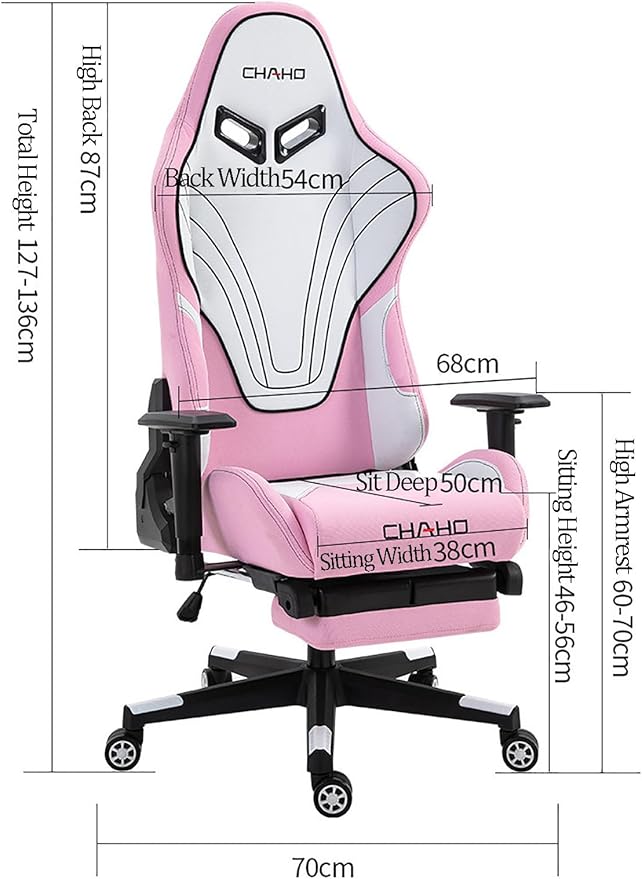 Computer Chair Gaming for Adults Office Chair with Foot Rest and Lumbar Support Ergonomic Heavy Duty Design Big and Tall Desk Chair Video Comfortable Nofootrest Yellow