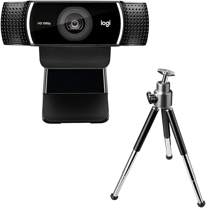 Logitech C922 Pro Stream Webcam 1080P Camera for HD Video Streaming &amp Recording 720P at 60Fps with Tripod Included (Renewed)
