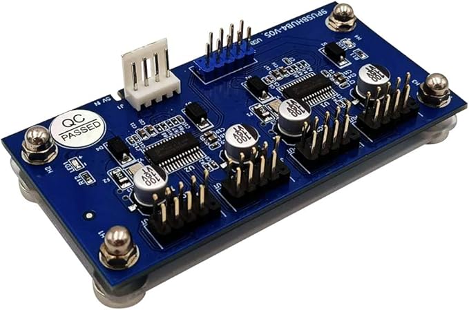 9pin USB Header Male 1 to 4 Female Extension Cable Card Motherboard 9-Pin USB 2.0 HUB 2 to 8-Port USB 2.0 Hub with Additional Power and Magnetic Base