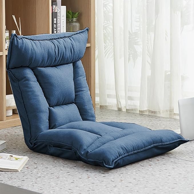 Floor Chair Floor chair with backrest foldable and headrest lazy sofa meditation chair window chair floor chair for adults comfortable armless lounge chair gaming chair ideal for reading (/Lig