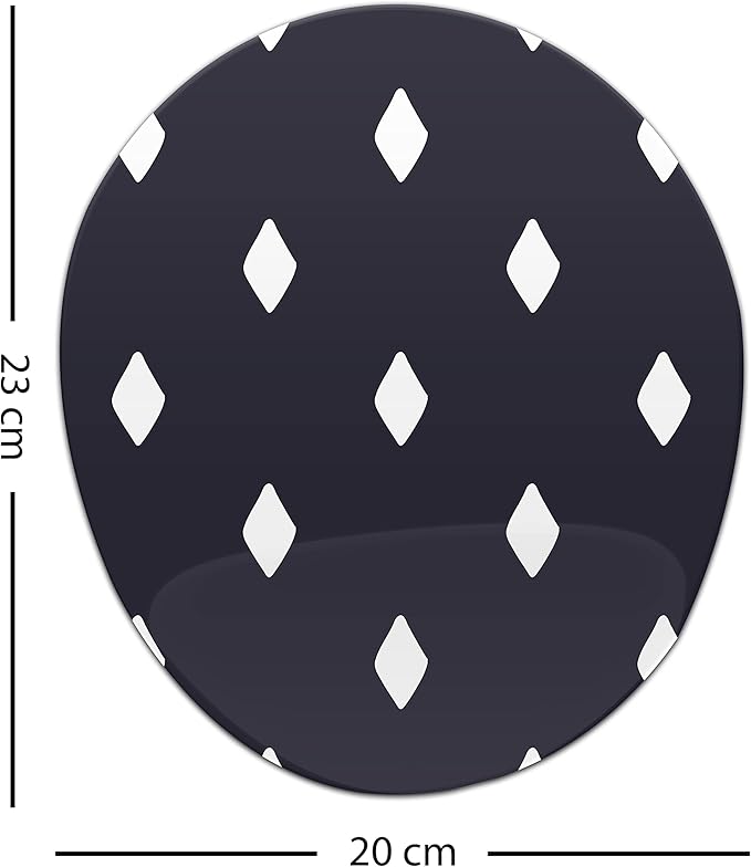 Ergonomic Mouse Pad with Wrist Rest Digital Printed Mouse Mat for Tendon Sheath Problems Non-Slip Base for Office and Home Size: 20 x 23 cm
