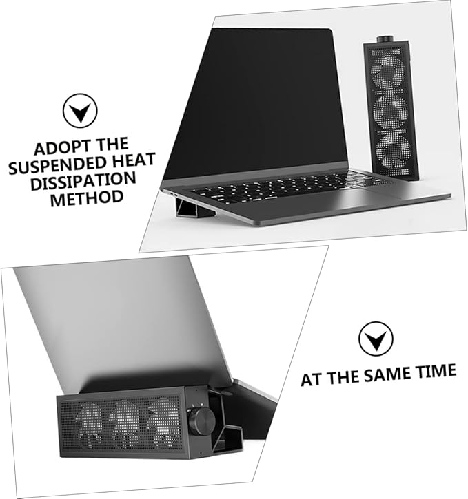 1Set RGB Laptop Cooler Stand with Height Ergonomic Design for Gaming and Multimedia Use Rapid Cooling Fans Compatible with All Laptop