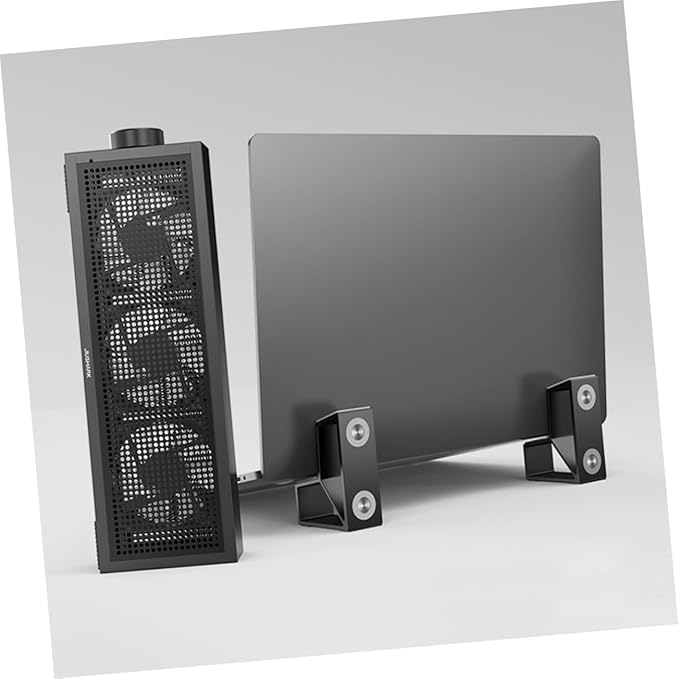 1Set RGB Laptop Cooler Stand with Height Ergonomic Design for Gaming and Multimedia Use Rapid Cooling Fans Compatible with All Laptop