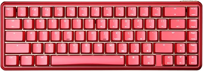 CD67 RGB Portable 60% Gaming Keyboard with Full Metal Enclosure hot-swappable red switches with Customizable backlighting Wired Mechanical Keyboard for Windows PC Gamers