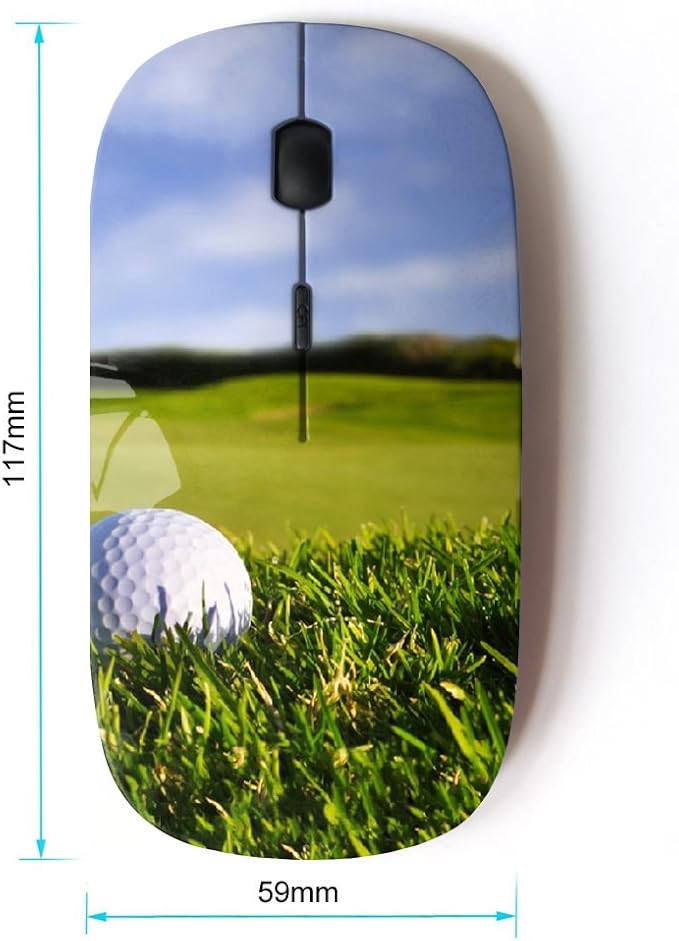 Graphic4You Golf Ball Golf Course Ergonomic Wireless Mouse with Nano Receiver