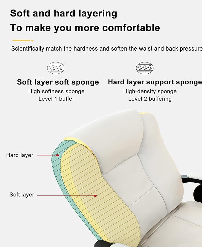 Office Chair Gaming Chair Computer Chair PU Leather Office Chair Ergonomic Comfortable Home Armchair Conference Chair Height AdjustableHigh Back Computer ChairSwivel Task Executive Chair f