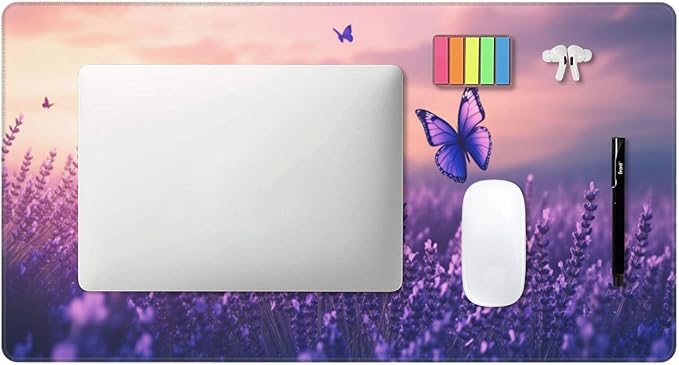Butterflies Desk Cover MatExtended Large Mouse PadComputer Laptop Mat Desk Decor for Office Game Home 30x16 Inch
