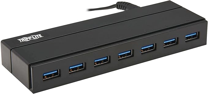 Tripp Lite 7-Port USB-A 3.0 SuperSpeed Hub with 2A USB Charging Port for Fast Charging (U360-007)