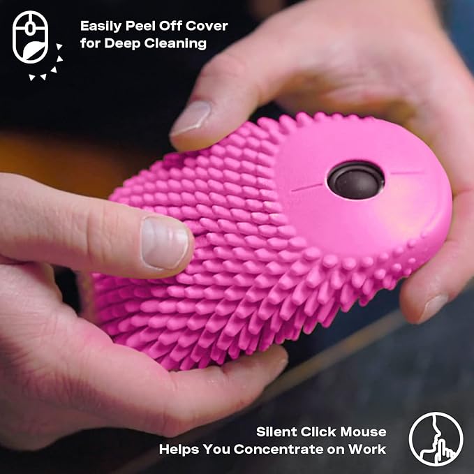 HedgeHog Health Hoglet Fidget Computer Mouse – Cute Wireless Design Perfect Tactile Tool for Stress Relief and Focus. Combines Comfort and Functionality for a Unique and Engaging Experience.