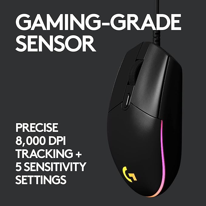 Logitech G213 Prodigy Gaming Keyboard and Logitech G203 Wired Gaming Mouse Bundle