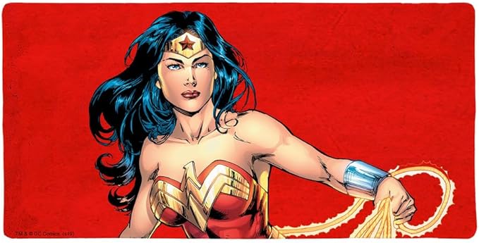 Wonder Woman Character Large Gaming Mouse Pad Desk Mat with Stitched Edges Non-Slip Base for Gamer Home and Office 31.5 x 15.7