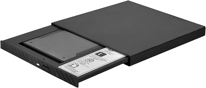 SilverStone Technology 9.5mm Laptop Optical Disc Port ODD to 2.5 SATA SSD Adapter with included external housing TS14B