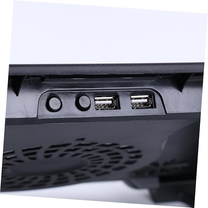 NUOBESTY Laptop Cooling Platform 5 Fans USB Powered Adjustable Stand Anti-Skid Laptop Cooler Base for Notebooks and Gaming Computers Black