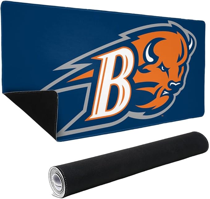 Bucknell Primary Logo Large Gaming Mouse Pad Desk Mat with Stitched Edges Non-Slip Base for Gamer Home and Office 31.5 x 15.7
