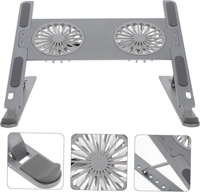 ARTIBETTER Adjustable Laptop Cooling Stand for Gaming and Work Aluminum Alloy Heat Dissipation Quiet Fan Ergonomic Design for Notebook and Tablet
