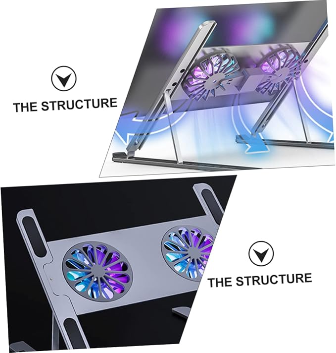 Laptop Ventilated Support Anodized Aluminum Alloy Cooling Bracket Cooling Fan