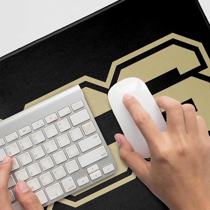 University of Colorado Colorado Springs Mountain Lions Primary Logo Large Gaming Mouse Pad Desk Mat with Stitched Edges Non-Slip Base for Gamer Home and Office 31.5 x 15.7