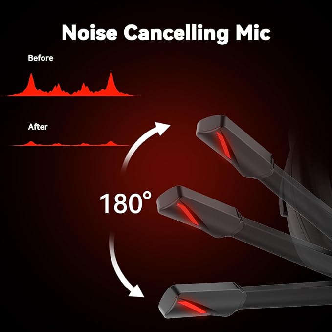 Gaming Headset for PC/PS4/PS5/Xbox One/Switch Stereo Surround Sound Gaming Headphones with Noise Canceling Flexible Mic Computer Headset with 3.5mm Jack &amp RGB Light(Red)