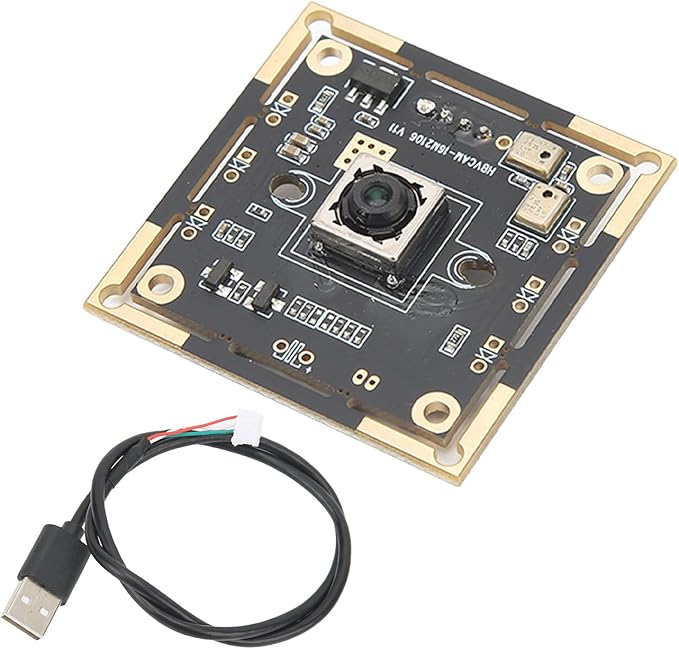 16MP High Definition Camera Module with Autofocus 80° Wide Angle Lens No Distortion USB Interface and Dual Digital Silicon Microphone for Industrial and Advertising Application