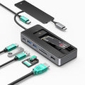 GiGimundo GM28P M.2 NVMe SSD Docking Station - 10Gbps Multi Ports Portable USB-C Hub PD100W HDMI 4K 60Hz SD Card Reader M.2 Dock for Laptop Mac Black