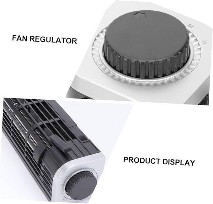 Tofficu USB Laptop Cooler with Adjustable Cooling Fan and Rear Holder Portable Notebook Radiator Stand for Efficient Heat Dissipation Black
