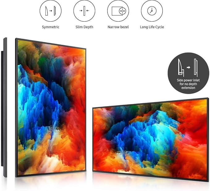 Samsung Business QB55R 55 inch 4K UHD LED Commercial Signage Display for Business with HDMI Wi-Fi 350 nit (LH55QBREBGCXZA)