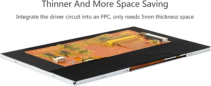 5inch DSI LCD Display 800 x 480 IPS Screen Thin and Light Design 160°Viewing Angle Adjustable Brightness Via Software for Raspberry Pi 4B/3B+/3A+/3B/2B/B+/A+ Compute Module 4/3/3+ (No Touch)