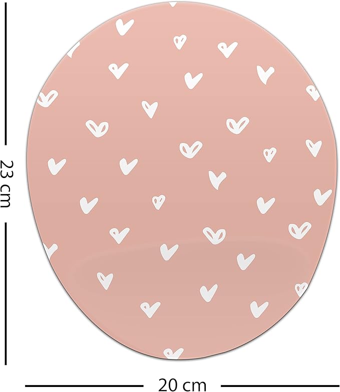 Ergonomic Mouse Pad with Wrist Rest Digital Printed Mouse Mat for Tendon Sheath Problems Non-Slip Base for Office and Home Size: 20 x 23 cm