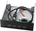 Cablecc USB 3.0 HUB 4 Ports Front Panel to Motherboard 20Pin Connector Cable for 5.25 CD-ROM Bay