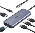 Docking Station USB C to Dual HDMI Adapter USBC Hub Dual HDMIMonitors for WindowsUSB C Adapter with Dual HDMI3 USB PortPD Compatible for Dell XPS 13/15