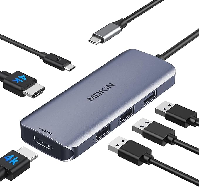 Docking Station USB C to Dual HDMI Adapter USBC Hub Dual HDMIMonitors for WindowsUSB C Adapter with Dual HDMI3 USB PortPD Compatible for Dell XPS 13/15