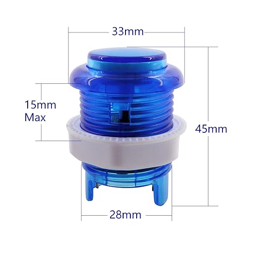 SJ@JX Arcade 2 Player Game Controller Stick DIY Kit LED Buttons MX Microswitch 8 Way Joystick USB Encoder Cable for PC MAME Raspberry Pi Red Blue