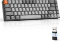 ZIYOU LANG RK68 60% Wireless Mechanical KeyboardBluetooth 5.0/2.4Ghz Dual Mode ReceiverHot-Swappable Mini 68-KeyRetro Color KeycapsLinear Red SwitchUltra Power Saving for PC PS4 Xbox iPhone ipad