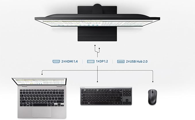 Samsung LF24T454FQNXGO-RB 24 T45F 1920x1080 75Hz IPS Panel Pro Monitor - Certified Refurbished