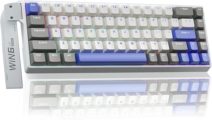 AULA WIN68 HE MAX - Hall Effect Gaming Keyboard with Magnetic Switch Adjustable Actuation Fast Trigger Mode 8KHz Polling Rate RGB Backlit Wired Mechanical Gaming Keyboard 60 Percent Compact Design