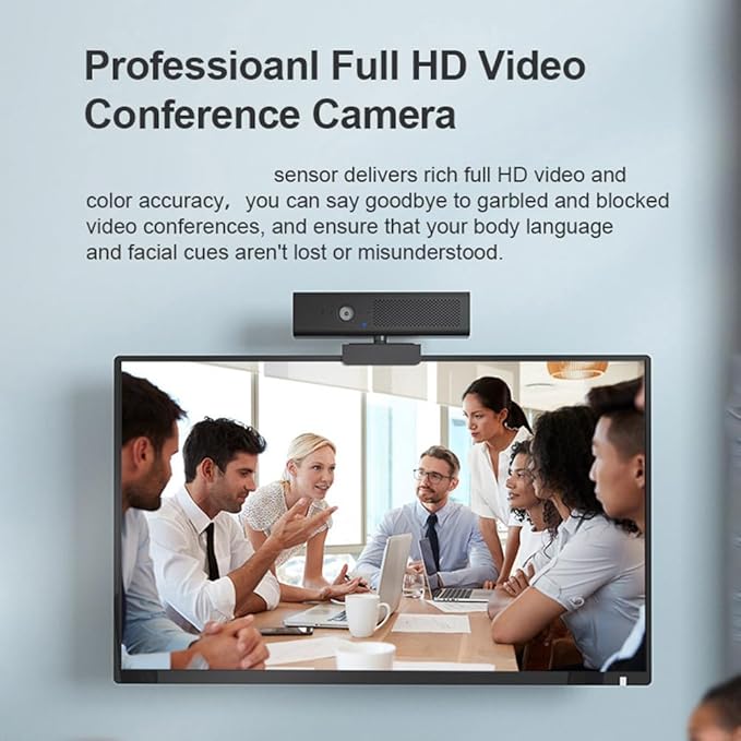 1080P USB Webcam Computer Camera with HiFi Speaker Microphone Computer Camera Video Conference Camera Parts for PC Laptop Black 500438359