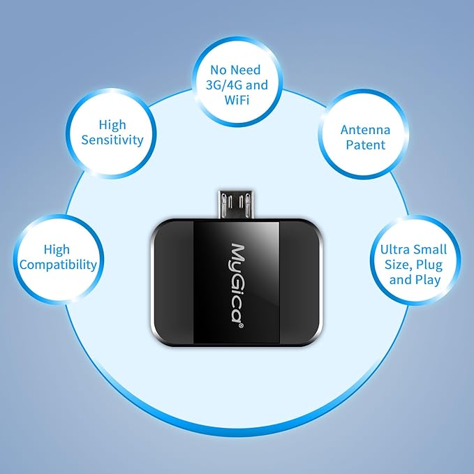 Micro USB TV Tuner Card with Type C Adapter - Watch Live TV Anywhere Freeview HD Receiver Wireless HDTV Stick Tuner USB Antenna for Android Phone Tablet PC - No Internet Needed