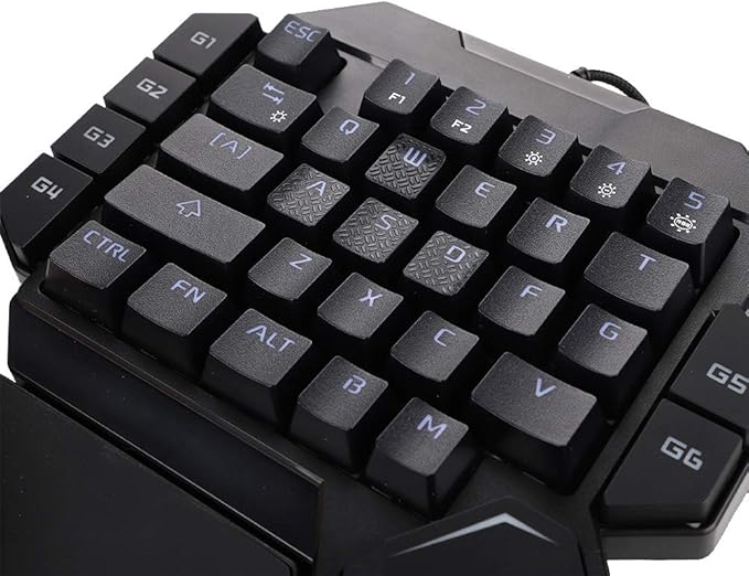 Single Hand Gaming Keyboard Mechanical Gaming Keyboard 35 Keys One Handed Keyboard with RGB Blacklight Small and Portable